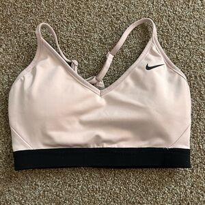 Nike Women's Blush and Black Sports Bra